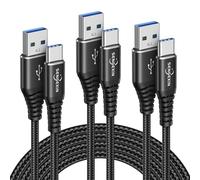 Cavo USB C 0.3M 1M 2M Tipo C Fast Charger Cavo di ricarica in nylon intrecciato per Samsung S20 S21 Plus Ultra 5G S10 S9 S8, Galaxy A3 A5 2017 A70 A50 A40 M30 A20e, Xiaomi Redmi Note 8, Blackview A60