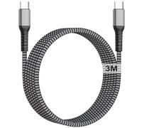 Cavo USB C 100W, Cavo USB Type-C 3 Metri Cavo Type C to Type C cavo Tipo C Ricarica Rapida Cavi Cavetto USB C Cable Filo Caricatore per iPhone 17 16 Pro Max/Plus,iPad,MacBook Air/Pro,Samsung S25/S24