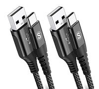 Cavo USB C 2 pezzi 1m, Cavo USB tipo C di ricarica in nylon tipo C, per Samsung Galaxy S10 S9 S8 Plus, Note10, Note9, M31, M20, A20e, A71, A51, A50, A40, A10e, A7, Mi9, Mi8,Redmi 8 Pro,LG.G7