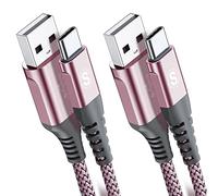 Cavo USB C 2 pezzi 2m, Cavo USB tipo C di ricarica in nylon tipo C, per Samsung Galaxy S10 S9 S8 Plus, Note10, Note9, M31, M20, A20e, A71, A51, A50, A40, A10e, A7, Mi9, Mi8,Redmi 8 Pro,LG.G7