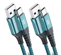 Cavo USB C 2 pezzi 3m, Cavo USB tipo C di ricarica in nylon tipo C, per Samsung Galaxy S10 S9 S8 Plus, Note10, Note9, M31, M20, A20e, A71, A51, A50, A40, A10e, A7, Mi9, Mi8,Redmi 8 Pro,LG.G7