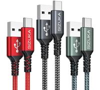 Cavo USB C [3M 3Pezzi] 3.1A Cavo USB Type-C Ricarica Rapida Nylon Cavo Tipo C per Samsung Galaxy S23 S22 S21 S20 S10 A71 A51 Huawei P50,Mate 40,MateBook,Xiaomi,OnePlus 9,Google Pixel 5,Realme