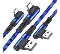 Cavo USB C [3M/Set di 2] angolato 90 gradi di ricarica rapida cavo caricatore USB C 3A nylon intrecciato compatibile con i Phone15 Pro Max,Galaxy S23 S22,so ny Xperia, Huawei,Google Pixel, LG,Xiaomi