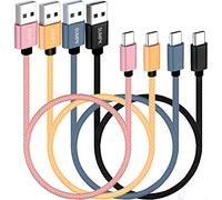 Cavo USB C 50cm 4 pacchetti, SUMPK 18W Cavo corto tipo C ricarica veloce USB 2.0 Dati intrecciati Compatibile con Samsung Galaxy S22 S21 S20 Ultra 5G, Google Pixel, Power Bank