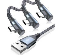 Cavo USB C 90 gradi [3 pezzi 0.5m+1m+2m] 3.1A ricarica rapida, cavo usb type-c cavo di ricarica per Compatibile con i Phone 17 16 15 Pro Max Air,Samsung Galaxy S25/S24/S23/S22/S21 Hua wei/Xiaomi,Pixel