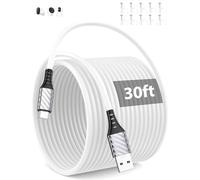 Cavo USB C 9m/30ft per Mi Smart Camera C300 C500, 3A Extra Lungo Cavo USB A a USBC Ricarica Rapida Cavo Ricarica Tipo C Cavo per iPad Air Samsung A16 A17 A56 S25 S24 S23 S22 S21 Pixel 9a 8a 7a Bianco