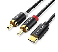 cavo USB C a 2 RCA, Cavo audio con chip DAC di qualità HiFi, Jack 3,5mm da Tipo C Maschio a 2 RCA Maschio per Telefono, Tablet, Home Theater, DVD, Amplificatore, ecc (1,5 M)