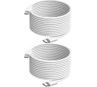 Cavo USB-C a C, 6 m, 2 pezzi, 60 W, 480 Mbps, compatibile con iPhone 16/15 Pro/16 Plus/15 Pro Max, iPad Mini 6/Pro 2021, MacBook Pro 2020, Samsung Galaxy S24, Switch