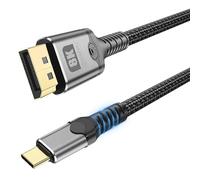 Cavo USB C a DisplayPort, 8K@60Hz 4K@240Hz Unidirectional Cable, Thunderbolt 3/4/5 compatibile con MacBook Pro/Air, iPhone 15/16 Pro/Max, XPS, iPad, Galaxy (2M)