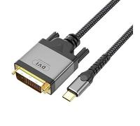 Cavo USB C a DVI 4K @ 30Hz Thunderbolt a DVI USB Type-C (Thunderbolt 3) a DVI, cavo USB-C a DVI-D, compatibile con MacBook Pro, Samsung Galaxy, Surface Book, Dell, Pixelbook e altri 2 m