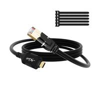 Cavo USB-C a Ethernet 1 m, Tipo C maschio a RJ45 maschio (nylon intrecciato, CAT 6, 1 Gbps),cavo adattatore di rete LAN Gigabit per smartphone, laptop, PC desktop, tablet, switch, ecc. + 5 fascette