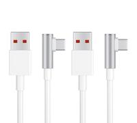 Cavo USB C a gomito a 90 gradi di ricarica rapida 120 W 6A, cavo Xiaomi 1,8 m compatibile con Xiaomi 4/13T/12X/12T/11T Pro/11 Lite/10T/Redmi Note 13/12/11/ Mi 11 POCO X6 Pro M6 Pro F5 Pro (bianco)