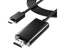 Cavo USB C a HDMI [2M/6.6FT], 4K@60Hz Tipo C HDMI Cavo Thunderbolt 3 Compatibile con iPad Pro 2018, MacBook Prp, MacBook Air, iMac, dell XPS, Samsung S9/S8/Note 9/S8 Plus, Huawei P30/Mate30