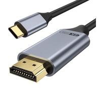Cavo USB C a HDMI 4K 60HZ Cavo intrecciato Adattatore Cavo USB Type-C a HDMI Thunderbolt 3/4 Compatibile per iPhone 15 Serie MacBook Pro Air iPad Pro Air iMac S23 XPS 17 Huawei (2M)