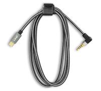 Cavo USB-C a Jack 3.5mm 4 Pin Maschio Connettore Saldato Nylon 1.5mm LinQ Nero