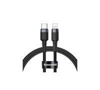 Cavo USB-C a Lightning intrecciato Baseus 18W 1m - Nero/Grigio Nero