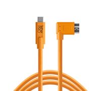 Cavo USB C a Micro B USB 3.0 Angolato 4.6m Arancione Right Angle 90 Gradi Dati