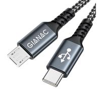 Cavo USB C a Micro USB [3M] Micro USB Cable Ricarica Rapida per Samsung | Cavo Micro USB nylon Cavo Caricatore Cellulare Android Cavo per Samsung S7/S6/S5/J7 Huawei Nokia Nexus Sony Tablet PS4 Kindle