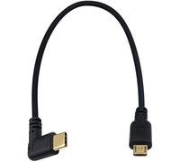 cavo USB C a Micro USB, corto, 90°, 25cm, sincronizzazione, ricarica