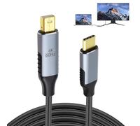 Cavo USB C a Mini DP DisplayPort 4K@60Hz HDR Video Adattatore, unidirezionale USB-C (DP Alt Mode/Thunderbolt 3/4) a MiniDP, alluminio e placcato oro per Mac Book Pro, i Pad Pro, per monitor, laptop