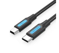 Cavo USB-C a Mini USB Vention COWBD 0,5 m 480 Mbps 10 W Nero