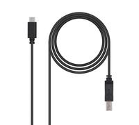 Cavo USB-C a USB-B 2.0 Nanocable 1m Nero