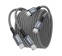 Cavo USB C a USB C, 100 W [2 m + 2 m] di tipo C, cavo di ricarica veloce PD in nylon, cavo di ricarica USBC per iPhone 15 16 iPad Pro/Air MacBook Samsung S25 S24 S23 S22 S20 Pixel ecc