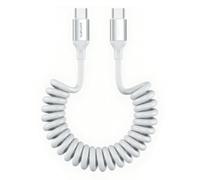 Cavo USB-C a USB-C 100W 480 Mb/s a spirale retrattile da 12 a 50 cm - Nouvo