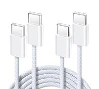 Cavo USB C a USB C, [2 pezzi 1,5 m + 1,5 m] 30 W USB C cavo di ricarica rapido compatibile con iPhone 16 Pro Max, iPhone 15, Galaxy S24 S23 A55 A25 A15 MacBook Air M2 iPad Pro 12.9 iPad Air 5/Mini 6