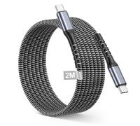 Cavo USB C a USB C 2M, PD 60W Cavo USB Type-C Ricarica Rapida Nylon Cavetto Type C to Type C per iPhone 17 16 15 Pro Max,iPad Pro,Macbook Air/Pro, Samsung Galaxy S25 S24 S23 S22 S21 S20,Pixel 9/8/7 XL