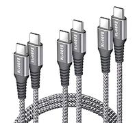 Cavo USB C a USB C [3Pezzi, 1M+1M+2M], 60W PD Cavo USB Type C Ricarica Rapida Caricabatterie Tipo C per Samsung Galaxy S24 Plus Ultra S23 S22 A54 A34 iPhone 16 15 Plus Pro Max Redmi Note 13 12 Pro 11