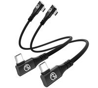 Cavo USB C a USB C 90 Gradi[2Pezzi 30CM], Angolo Retto 20Gbps Ultra-Flessibile Cavo Dati USBC 3.2 Gen2x2, PD3.1 5A/240W, Cavetto Video 4K@60Hz da Tipo C a C, per iPhone 17/16, Galaxy S25 S24, iPad