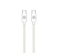 Celly, Cavo USB-C a USB-C, Realizzato in Tessuto Intrecciato di Colore Verde, Ricarica Rapida fino a 60W, Compatibile con Caricabatterie e Altri Dispositivi, Lunghezza di 1,5 Metri