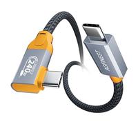 Cavo USB C a USB C da 240 W, cavo di ricarica USB 3.2 Gen2 × 2 tipo C, trasferimento dati 20 Gbps, PD 3.1 48 V, cavo di ricarica veloce, 4 K a 60 Hz per laptop, telefono cellulare, monitor (angolo