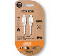 Cavo USB-C a USB-C Tech One Tech TEC2210 100W 1.5m Bianco