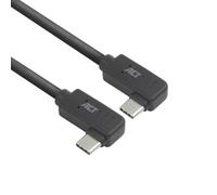 Cavo USB-C ACT connettori angolati 2 m 10 Gbps 60 W nero
