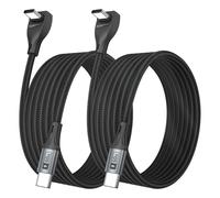 Cavo USB-C ad angolo retto - Cavo USB-C a ricarica rapida da 60 W [2P 3m] Cavo dati USB Type-C intrecciato, cavo di ricarica a 90 gradi per iPhone 16/15 Pro Max, Tesla Model Y, Apple MacBook, iPad