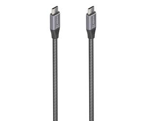 Cavo USB-C AISENS A107-0875 3 m 20 Gbps 100 W grigio alluminio