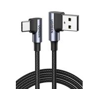 Cavo USB C Angolato 90 Gradi Carica Veloce 3A Nylon Intrecciato Compatibile con iPhone 17 Pro Max Air 16 Galaxy S25 Plus Ultra S24 S23 A55 A35 Redmi Note 11 Pro 9 Pro P60 P50 P40 Pro (3M) - Nouvo