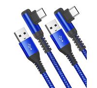 Cavo USB C angolo di 90 gradi [2 pezzi 1m] [Ricarica rapida compatibile con PD e QC3.0] Compatibile con i Phone 16 15 Plus Pro Max Samsung Galaxy S23 Google Pixel Altri dispositivi Android USB-C.