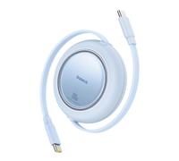 Cavo USB-C Baseus Free2Pull Mini Retrattile 1,5 m 100W Blu Galaxy