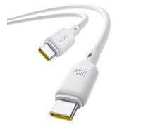 Cavo USB-C Baseus Silky Series 100W 1m Bianco con silicone anti-groviglio