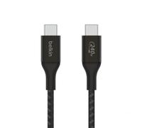 Cavo USB-C Belkin CAB015bt2MBK 2 m 240W Nylon Nero Ricarica Rapida