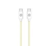 Cavo USB-C Celly 1,5 m Trapuntato Ricarica Veloce 100W Bianco Giallo