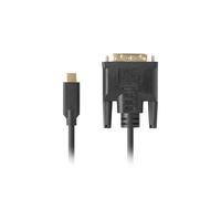 Cavo USB C con DVI-D Lanberg CA-CMDV-10CU-0018-BK Nero 1,8 m