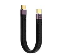 Cavo USB C Corto 100 W Cavo Dati USB C Maschio USB C Maschio, Trasmissione Della Banca Di Potere, Ricarica Rapida, Cavo Dati 40 Gbit/s, Linea Corta Curva, Adattatore Caricabatterie
