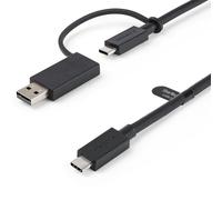 StarTech Cavo USB-C 1m con Adattatore USB-A, 10Gbps, 100W, 8K 60Hz - Nero