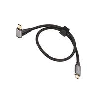 Cavo USB C da 90 Gradi Cavo PD100W Ad Alta velocità 4K 60Hz per Steam Deck, di Prolunga Tipo C Intrecciato in Nylon da 10 Gbps per Lavoro, Studio, Intrattenimento (50 cm)