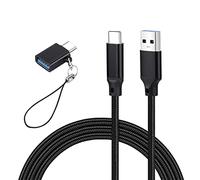 Cavo USB C di ricambio per Focusrite Scarlett Solo (3a generazione), interfaccia audio Scarlett 2i2(3a generazione) con adattatore USB C maschio a USB femmina, intrecciato in nylon, 2 m