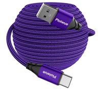 Cavo USB C extra lungo da 10 m, cavo di ricarica USB C in nylon, cavo di ricarica per controller PS5, cavo USB tipo C per Samsung Galaxy S22/S21/S20 Note 10 9 8, PS5, LG V30 V20 G6 G5, Moto, Huawei